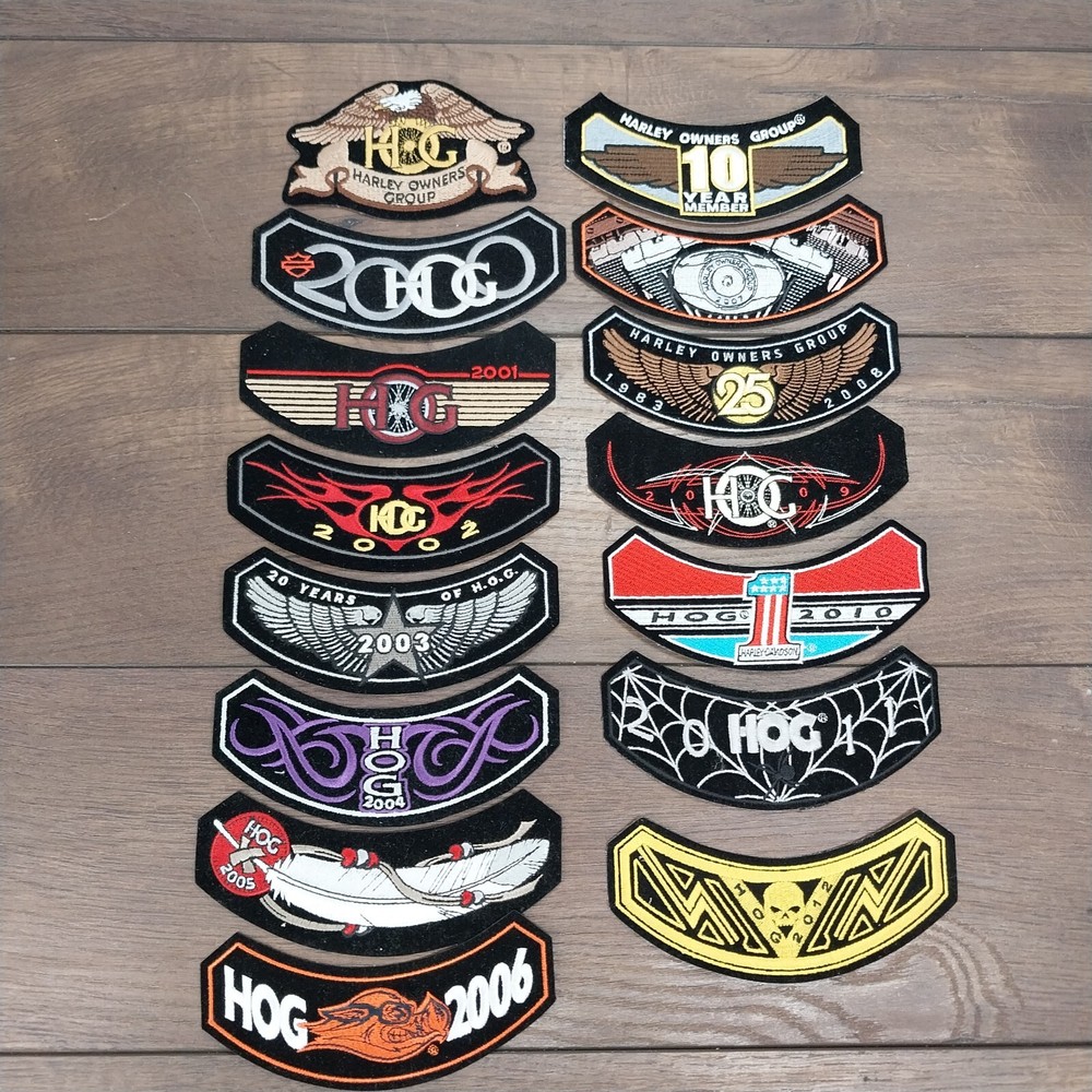 Original HOG Harley Davidson Motorcycle Owners Group 15 Patches 2000-2012