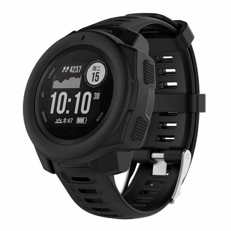 Silicone Watch Frame Case Cover Shell Protector For Garmin Instinct GPS Watch