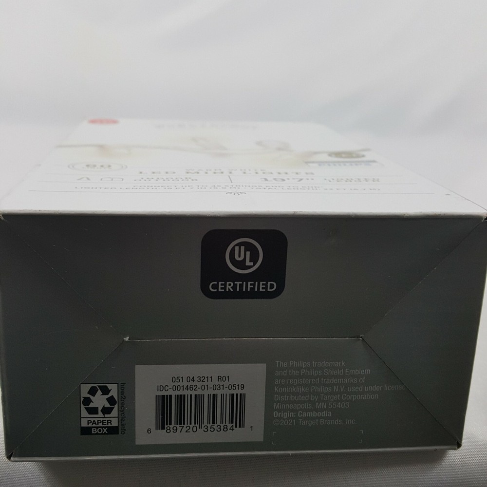 LED 60 Mini Christmas String Lights Warm White 19'-7" Philips