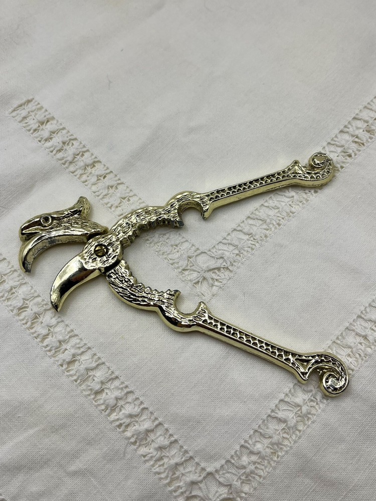 Vintage Silver Metal Eagle/Phoenix Head Handheld Nutcracker