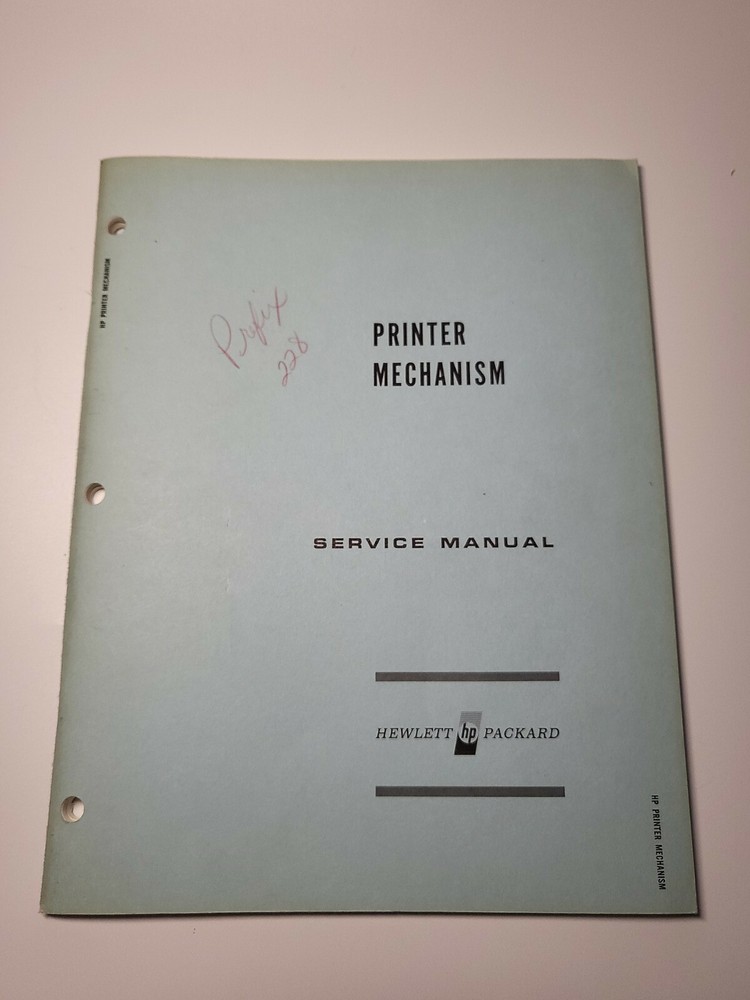 HP Printer Mechanism Operating & Service Manual ~ July 1966