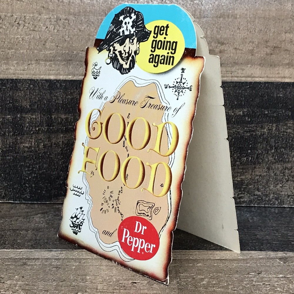 Vintage DR PEPPER Folding Paper Restaurant Table Diner Advertisement Tower