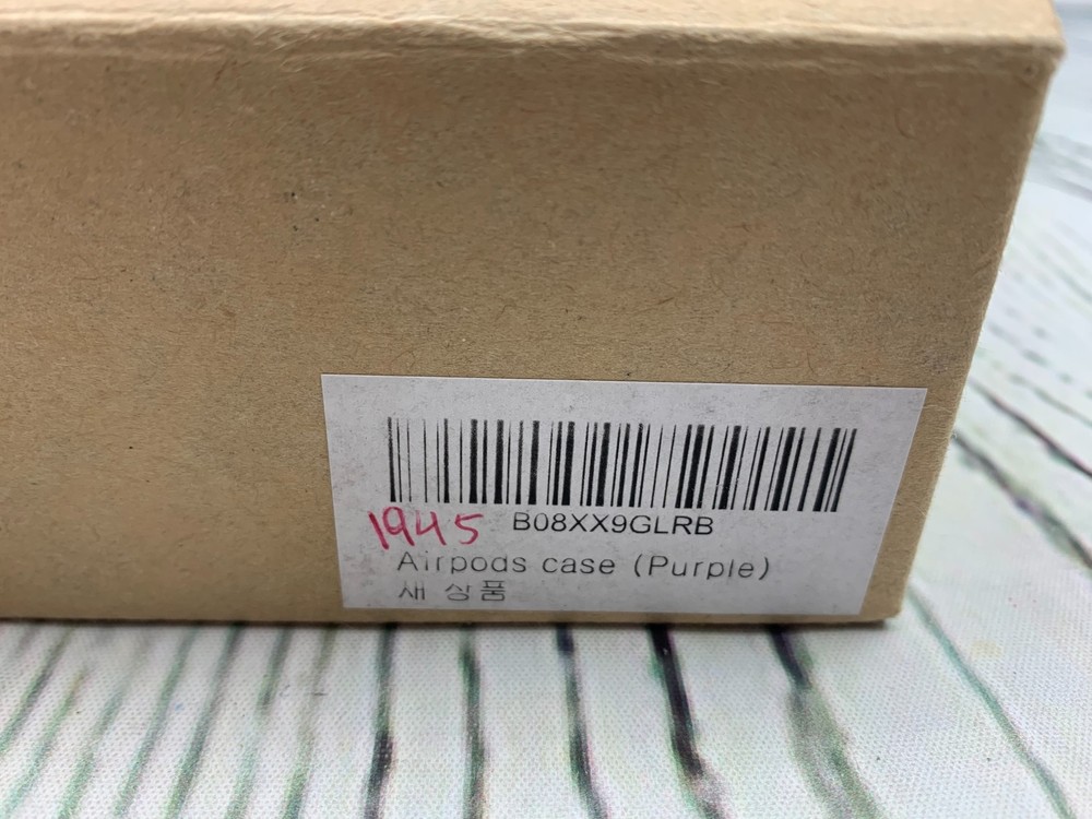 Earbuds Case Silicone Purple With Keychain Fluffy