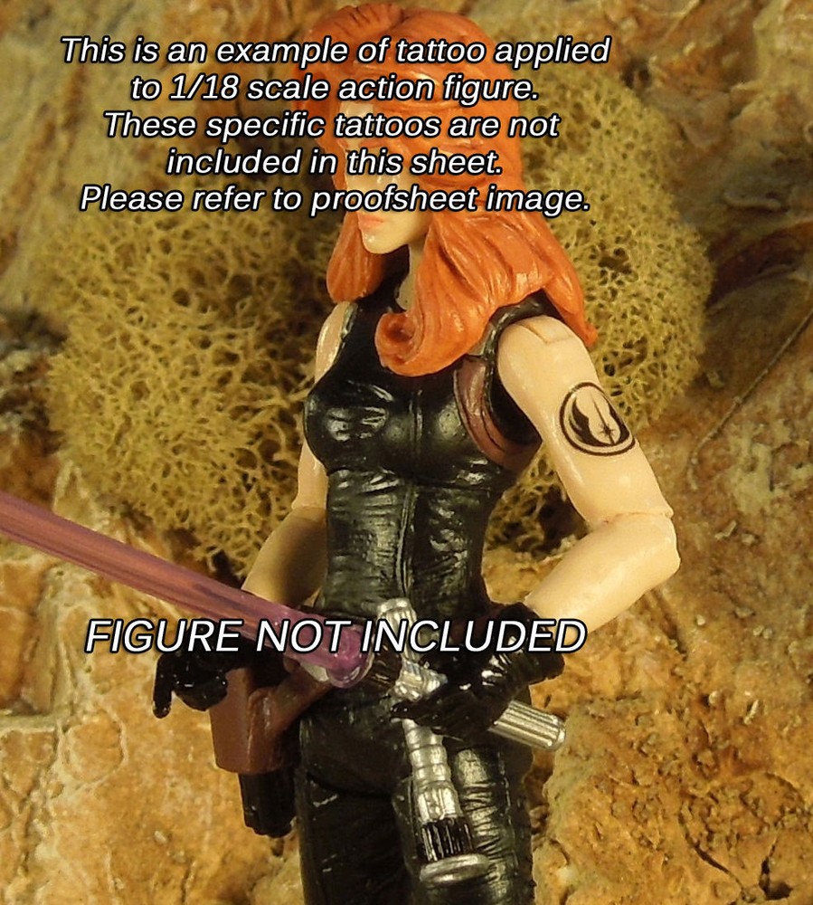 Star Wars Blue-gray Wolf Pack Waterslide Decals for 1/18 - 1/12 figures Wolfpack