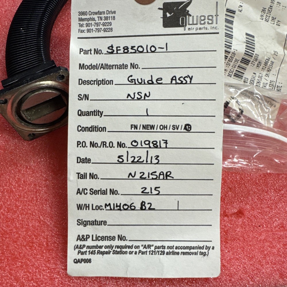 Airbus Waveguide Assembly Bin18