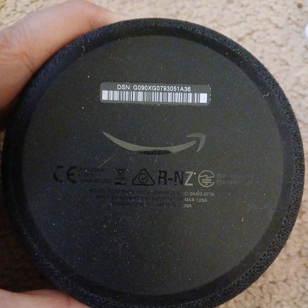 Reset Amazon Echo Dot 3rd Generation C78MP8 Smart Speaker BLACK