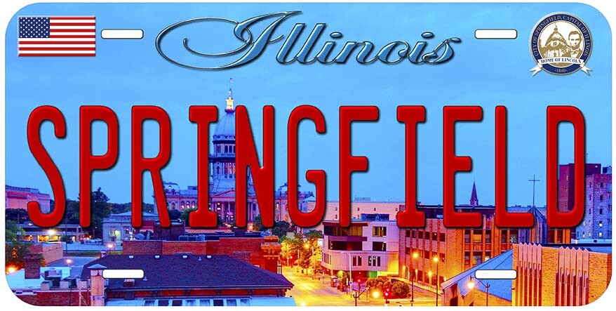 Springfield Illinois Novelty Car License Plate