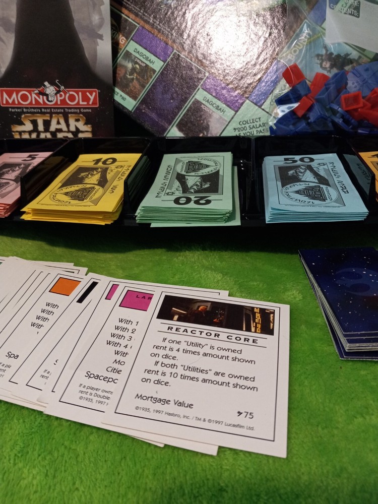 REPLACEMENT 1997 MONOPOLY STAR WARS CLASSIC TRILOGY EDITION READ!!!