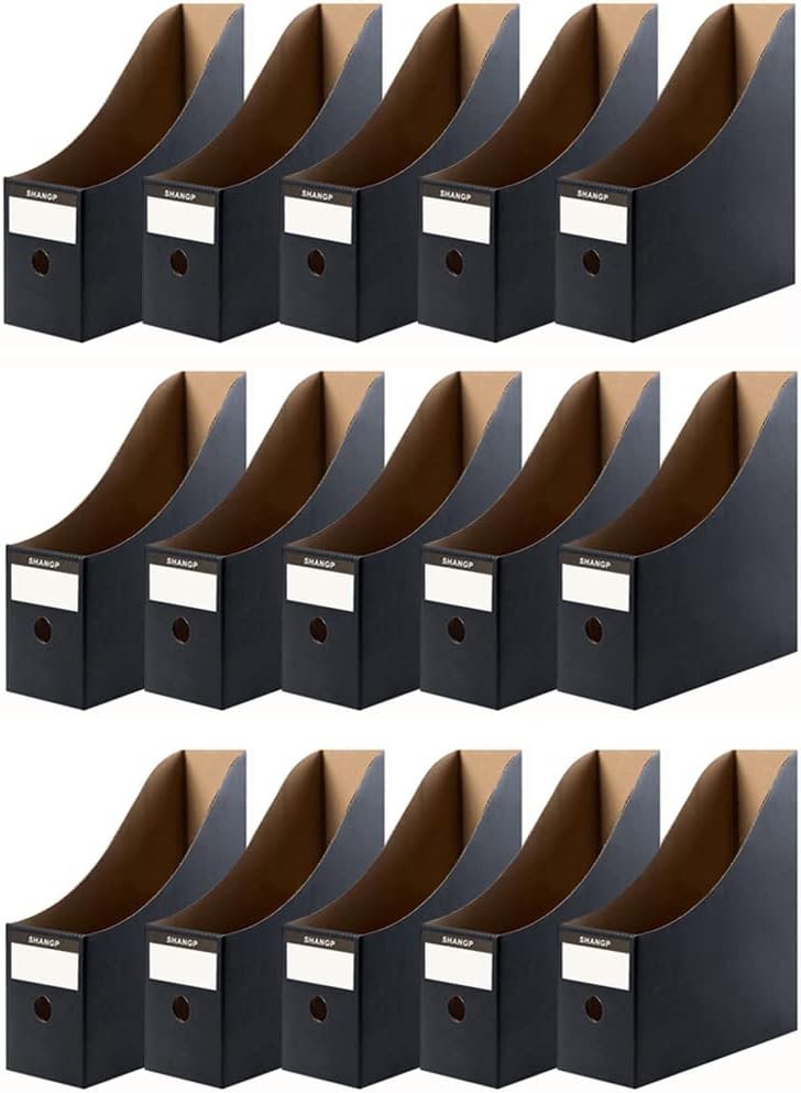 Foldable Desk File Holder Organizer Sturdy Cardboard Magazine Storage Box