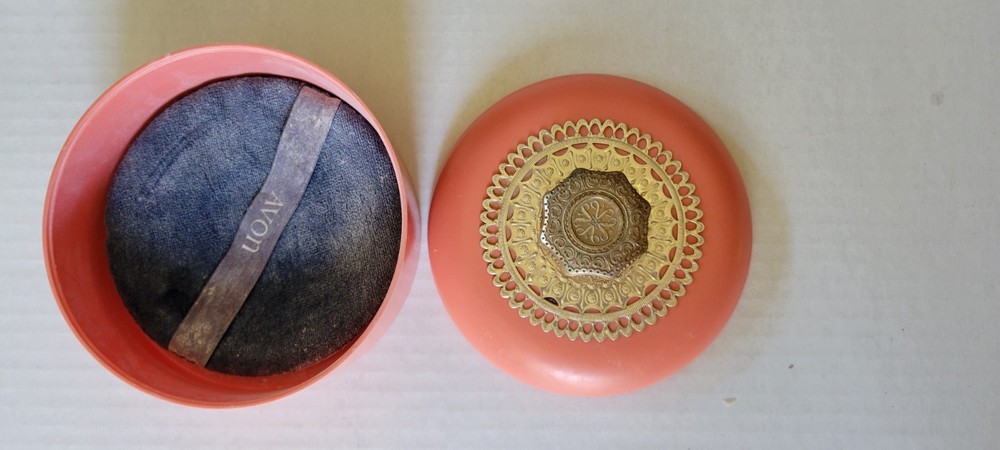 Vintage Avon Vanity Box Retro Dusting Powder Container Mid Century Decor Empty