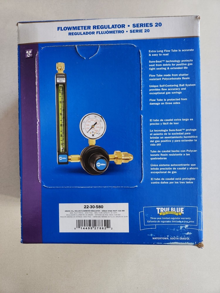 Miller 22-30-580 Argon/CO2 Flowmeter Regulator
