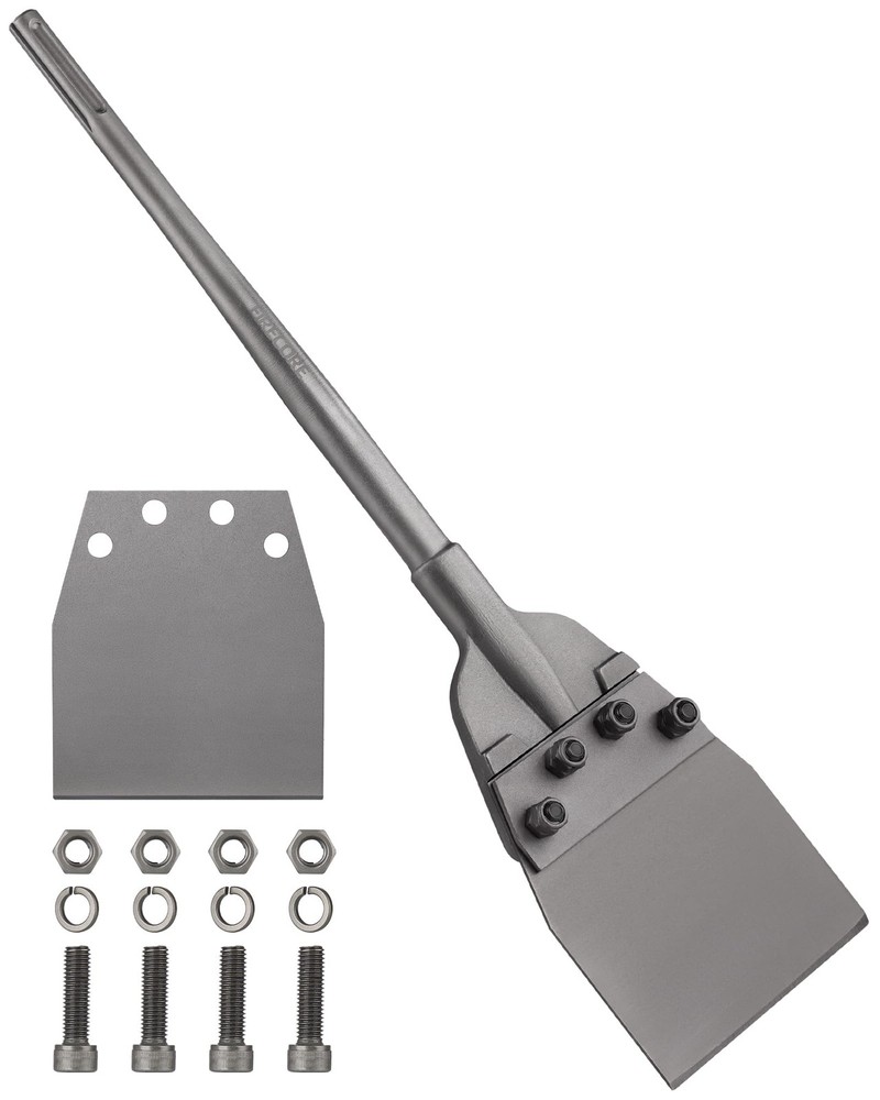 SDS Max Floor Scraper with Replaceable Blade, 6 Inch Thinset Removal Chisel B...