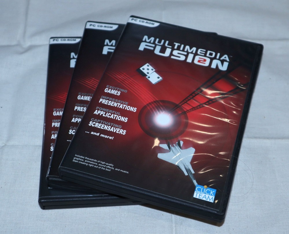 Multimedia Fusion 2 | PC CD-ROM Game Software 2-Disc w/ Case