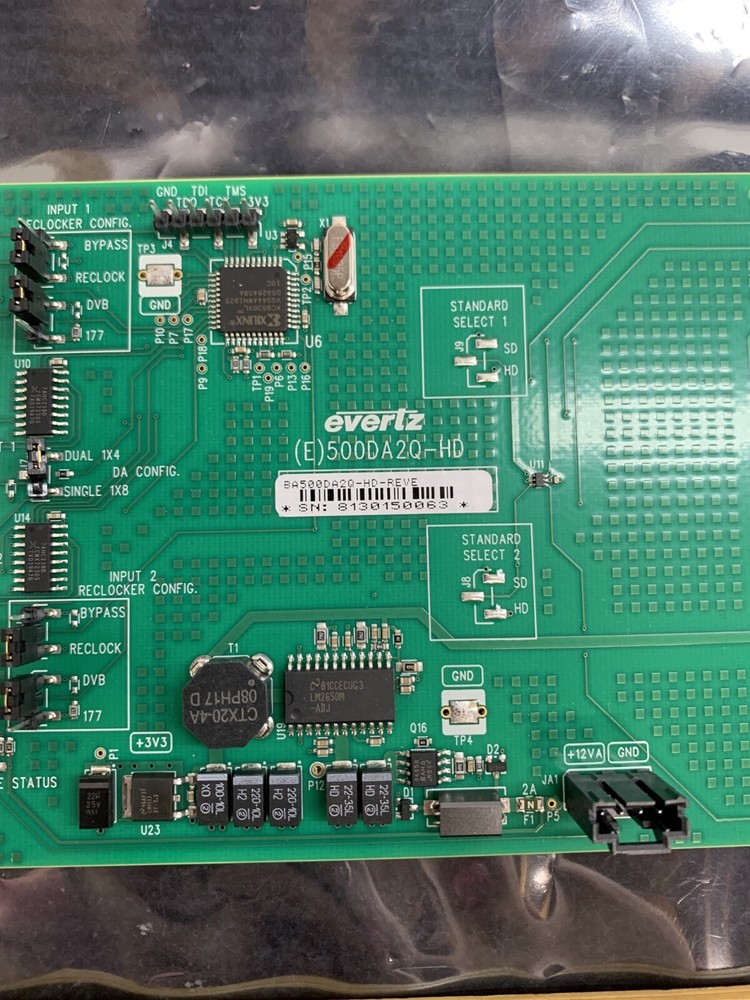 Evertz (E) 500DA2Q-HD HD/SD Dual Reclocking Distribution Amplifier