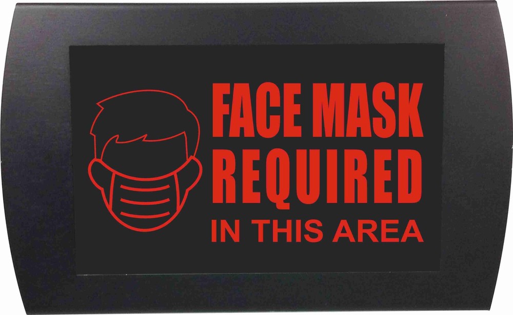 AMERICAN RECORDER - "FACE MASK REQUIRED" LED Lighted Sign