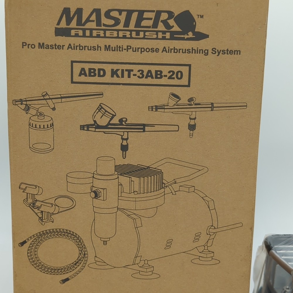 MASTER AIRBRUSH ABD-3AB-20 Pro Master Multi-Purpose Airbrush Kit System NEW