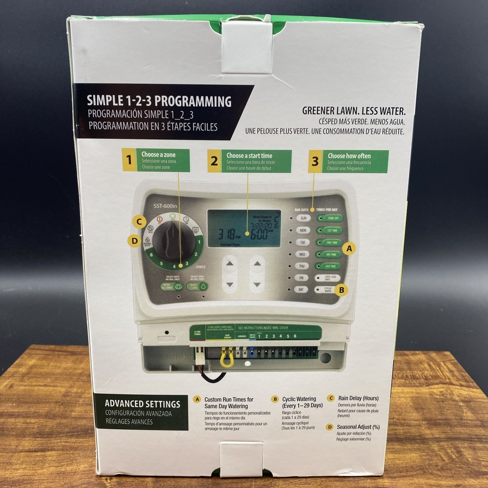 Rain Bird Irrigation Timer 4-Station Indoor Simple-to-Set Controller SST - 400i