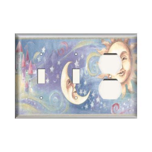SnazzySwitch Sun And Moon Decorative Light Switch Plate Cover