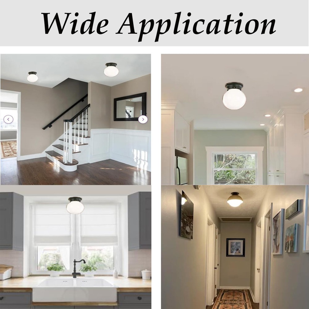 Wired Flush Mount Ceiling Fixture Kit with On/Off Pull Chain Switch,3-1/4"Fit...