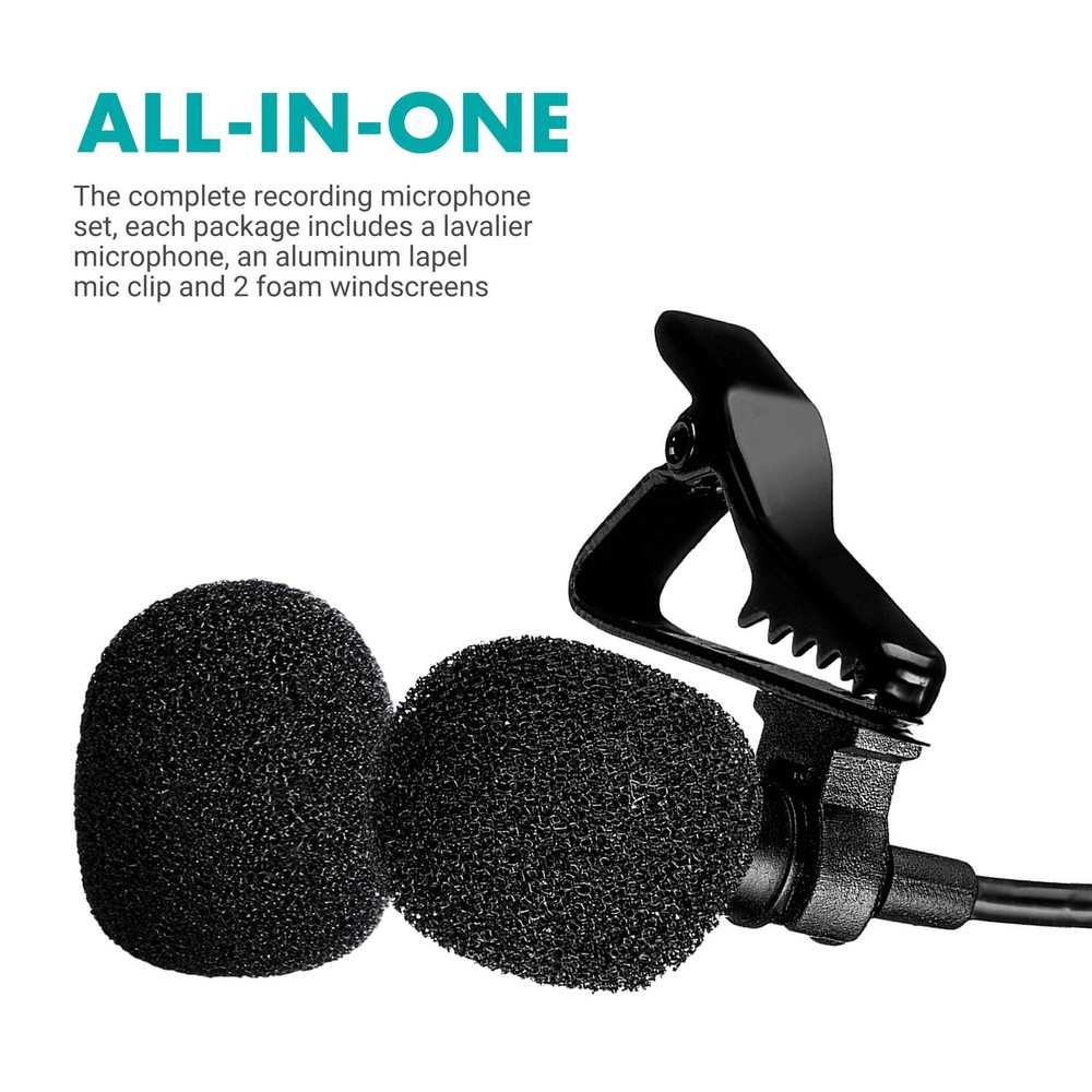 M1 USB Lavalier Lapel Clip-on Omnidirectional Computer Microphone for Laptop,...