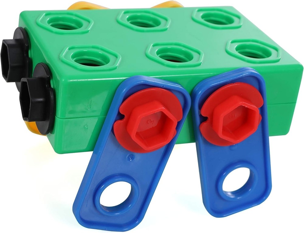 Build N Imagine 87PCBuilding Blocks Learning Construction Playset & Play Drill