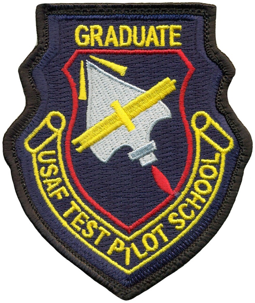 USAF TEST PILOT SCHOOL  - GRADUATE - PATCH - BLACK BORDER