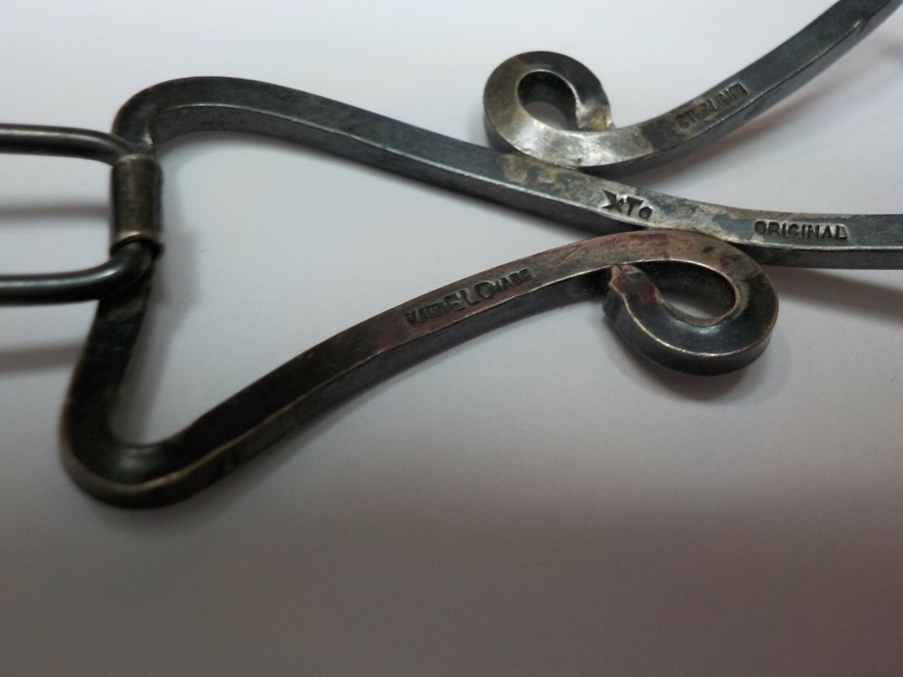 Ella L Cone Sterling Barrette signed xTo handELCmade original