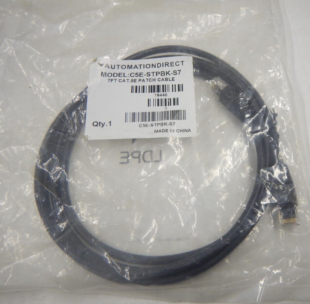 AUTOMATION DIRECT C5E-STPBK-S7 Cat 5 E Patch Cable 7ft NEW