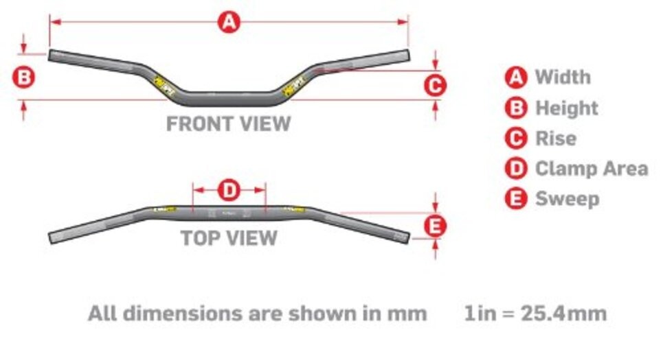 Pro Taper Seven Eighths Handlebars - Standard 7/8 (Carmichael) (Black)