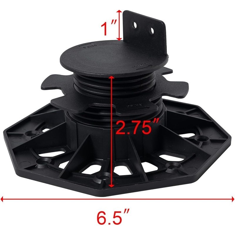 Plastic Wood Floor Installation Keel Adjustable Height Outdoor Building Solution
