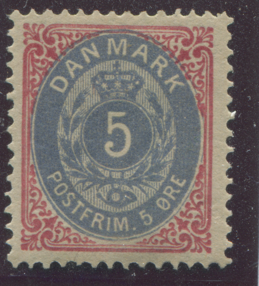 Denmark 1879 5 ore mint o.g. hinged