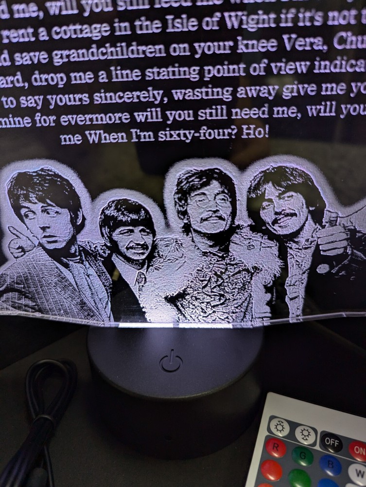 Beatles When I'm 64 Large L.E.D. Sign Display
