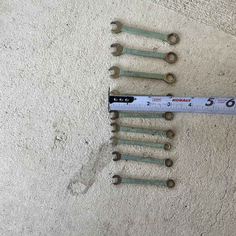 Vintage Oxwall Meteor Ignition Wrench 9 Mini Combination Wrenches, USA