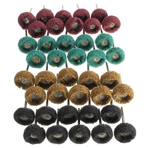 High-Efficiency 40-Piece Buffing Wheel Set - 1" Diameter, 1/8" Shank Options