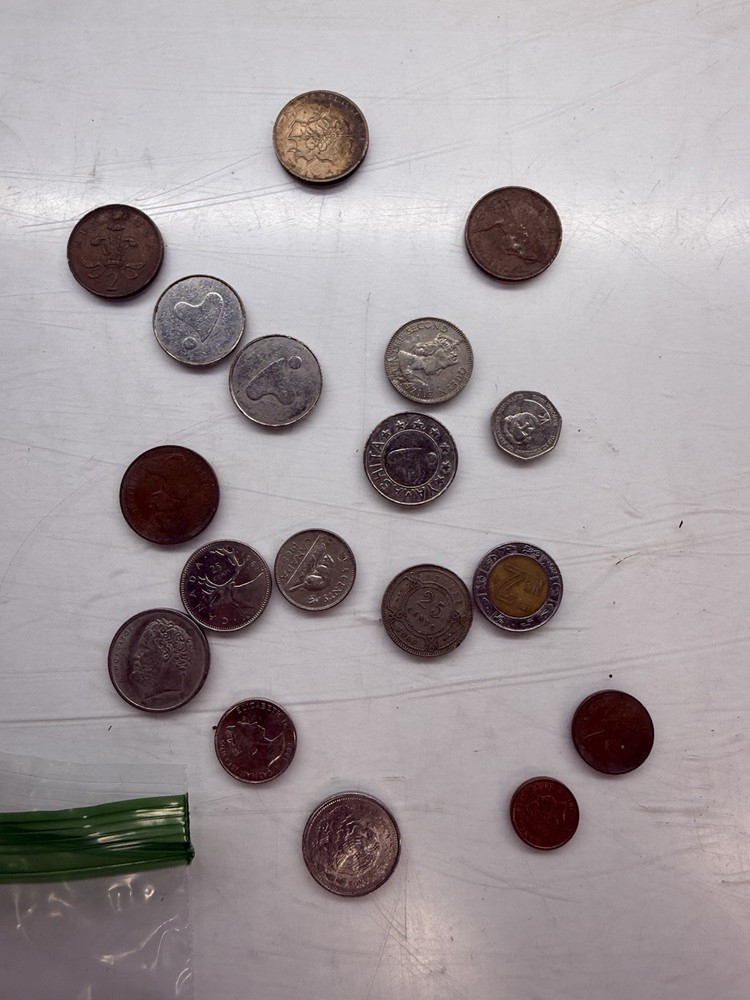 Mixed Coin Lot Includes Japan, Canada Ect.