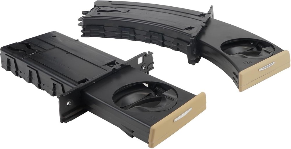 Pair Retractable Cup Holder Compatible with BMW 3 Series E90 E91 E92 black