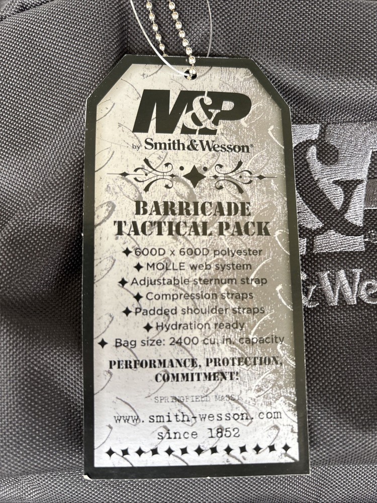 Smith and Wesson M&P Tactical Firearms Backpack Black