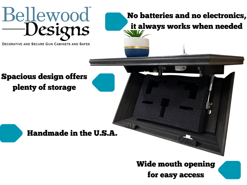 Hidden Gun Storage, Gun Storage Concealment Shelf - Secure Hidden Compartment St