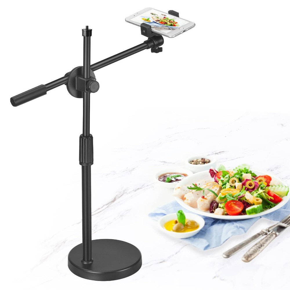 Overhead Phone Mount Stand Adjustable Desktop Mount for Live Streaming