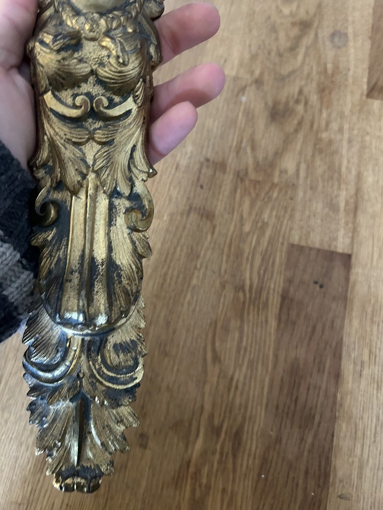 2 Antique Ormalu Bronze Caryatid Victorian