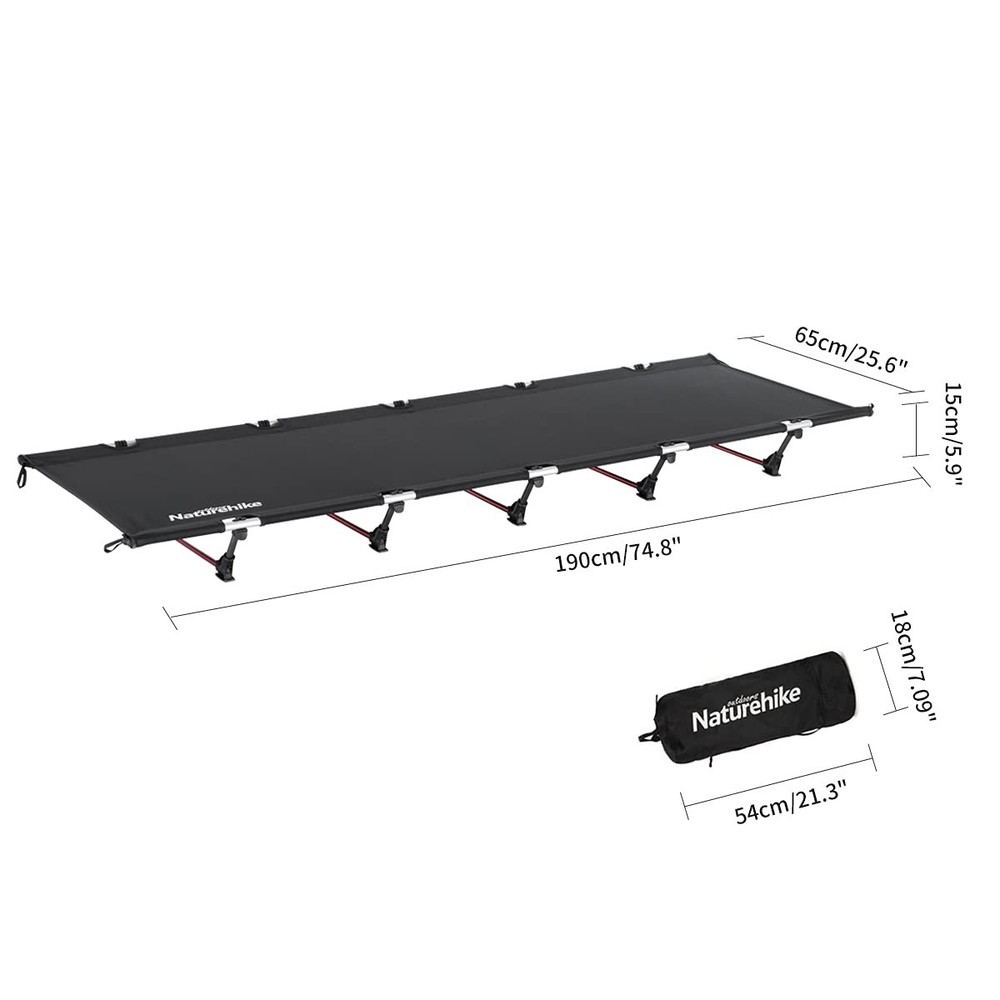 Ultralight Portable Folding Bed for Outdoor Camping, Single Field Nap Solution