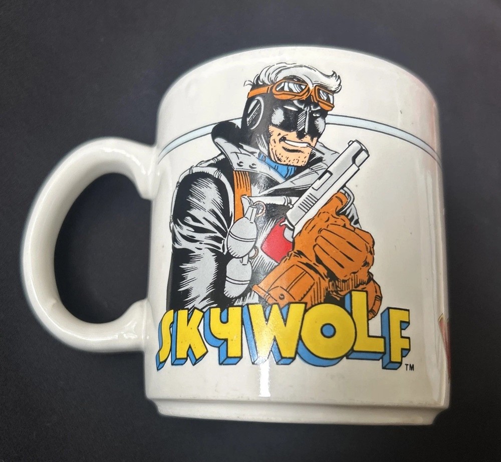 Vintage AIRBOY Valkyrie Skywolf Ceramic Mug From Eclipse Comics