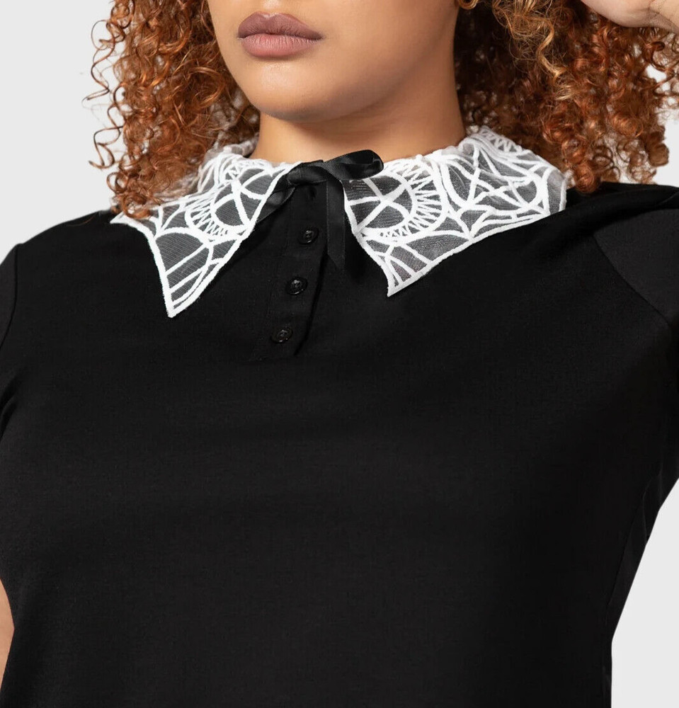 Killstar Apprentice Top Spiderweb Collar Bow Gothic Dark Academia KSRA006567