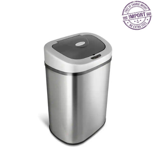 Nine Stars Automatic Trash Can, 21 Gallon Stainless Steel, Motion Sensor, Silver