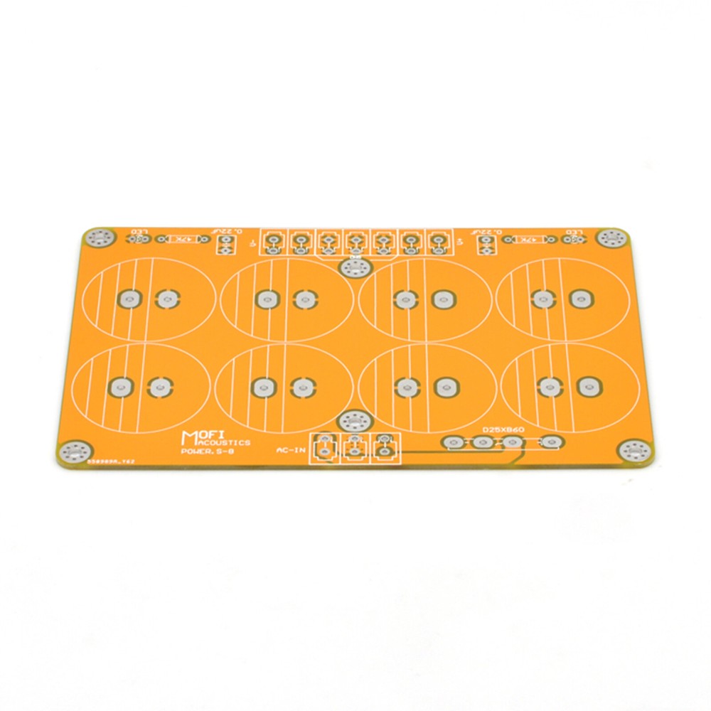 POWER.S-8 Rectifier Filter With Capacitor Array 8PCS （Nover 50v-10000uF X8）PCB