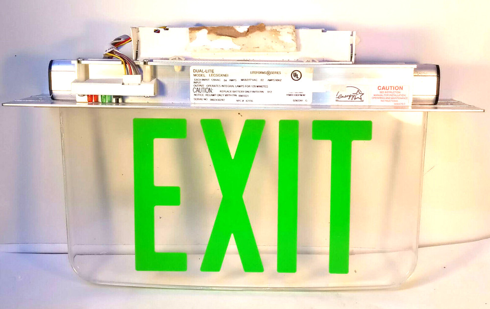 1 USED DUAL-LITE LITEFORMS LECSGXNEI EXIT SIGN ***MAKE OFFER***