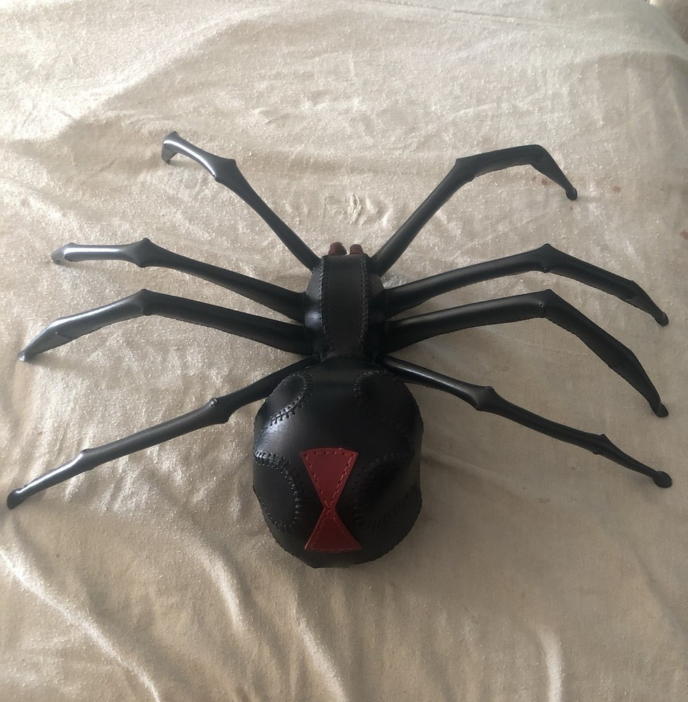 Leather Black Widow Spider, Handcrafted
