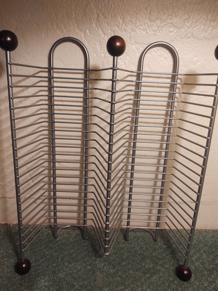 CD Storage Tower Rack - 40 Disc Holder Metal Wire Organizer