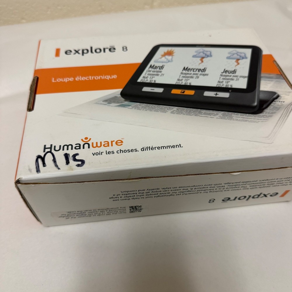 Humanware explore 8 Electronic Handheld Magnifier Low Vision Aid Black 21MP