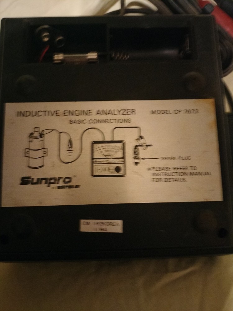 Sunpro By Actron Inductive Engine Analyzer CP7673 Untested As Pictured